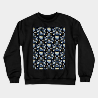 Pattern with The Tree of Life Inspired by Ukrainian Traditional Embroidery Crewneck Sweatshirt